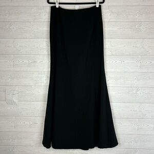 Carmen Marc Valvo Elegant Black Maxi Skirt
